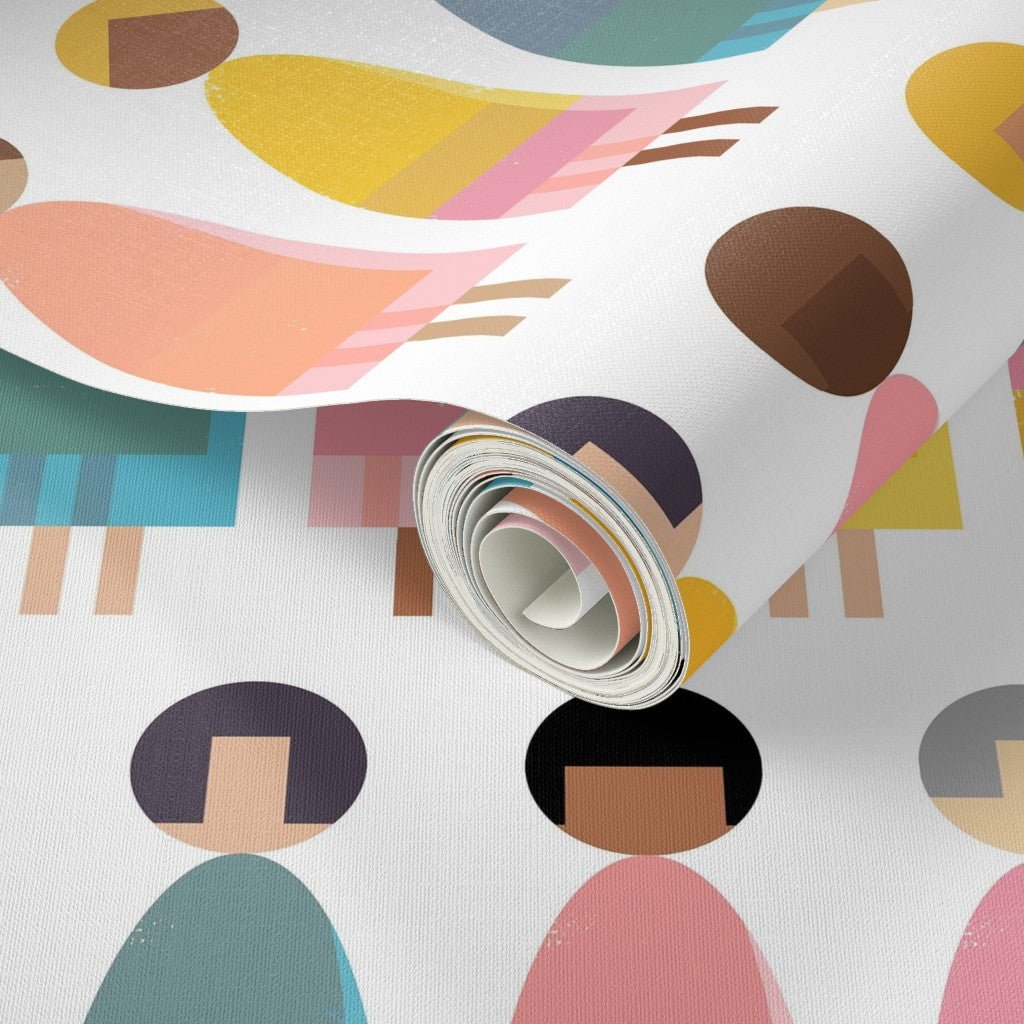 Girl Power Scandi Japandi Doll Wallpaper for a Girl&