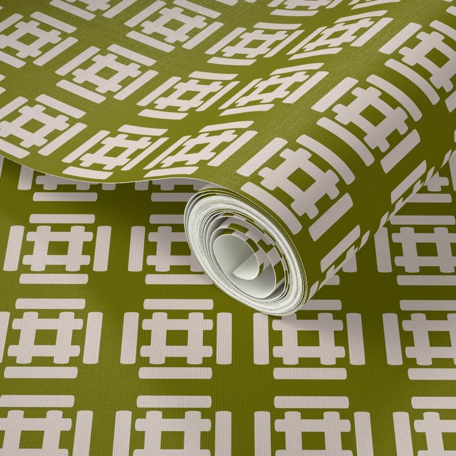 Japandi Olive Green and Cream Wallpaper for an Asian Inspired Look - Wallpaper | Victoria Bright Home - Colorful Modern Wallpaper For Your Home - - aisan,asian-inspired,bedroom,cream,dining,green,japanese,living,modern,office