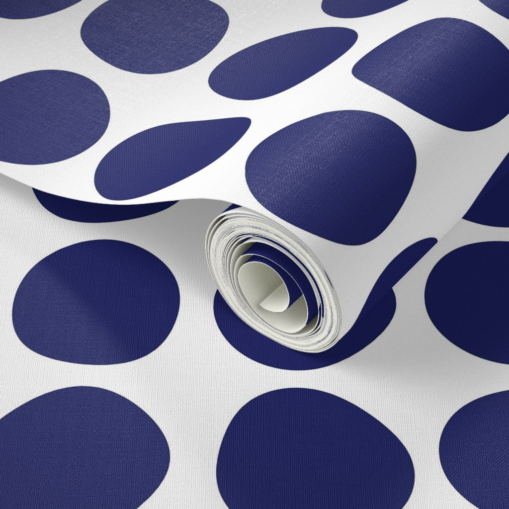 Abstract Dot Modern Wallpaper in Blue Black or Gray - Wallpaper | Victoria Bright Home - Colorful Modern Wallpaper For Your Home - - abstract,bedroom,black,black and white,blue,dining,dots,Gray,kitchen,modern,office