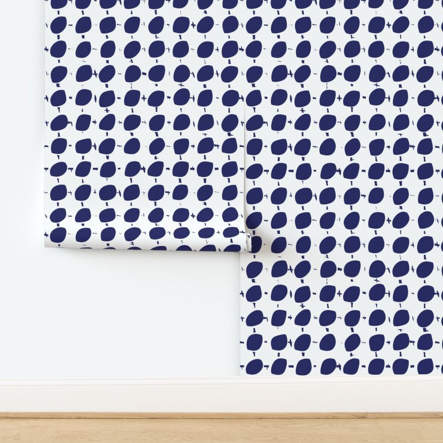 Good Egg Abstract Blue and White Modern Wallpaper - Wallpaper | Victoria Bright Home - Colorful Modern Wallpaper For Your Home - - abstract,blue,dining,dots,kids,kitchen,modern