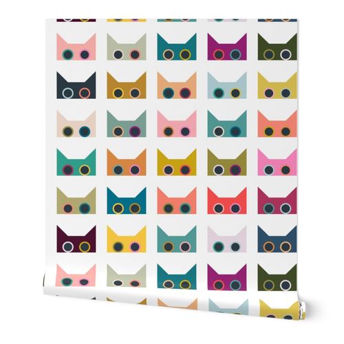 Scaredy Cats Feline Fine Cat Wallpaper for a Colorful Kid&