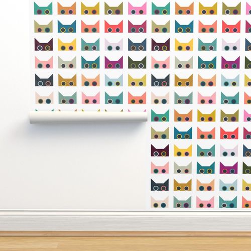 Scaredy Cats Feline Fine Cat Wallpaper for a Colorful Kid&