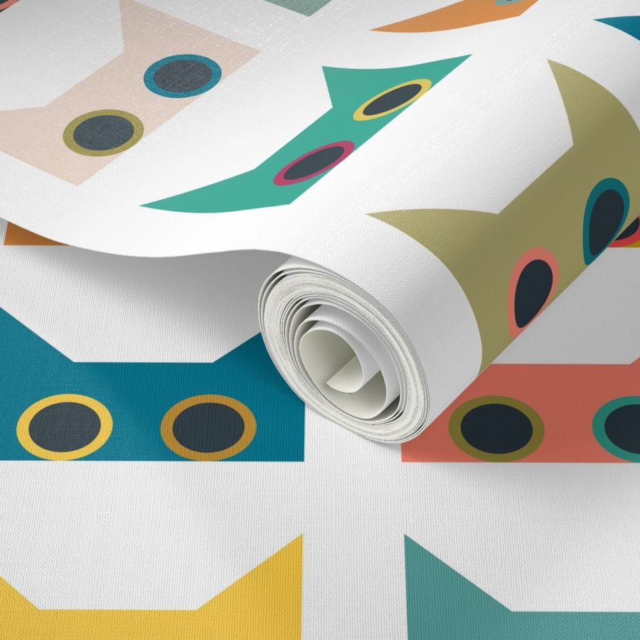 Scaredy Cats Feline Fine Cat Wallpaper for a Colorful Kid&