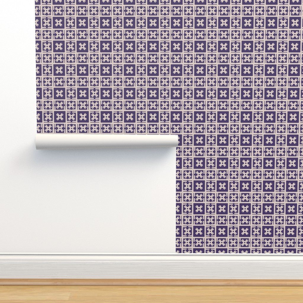 Snow in Japan Traditional Japandi Wallpaper in Purple - Wallpaper | Victoria Bright Home - Colorful Modern Wallpaper For Your Home - - asian-inspired,bedroom,cream,dining,japandi,japanese,living,modern,office,purple,traditional