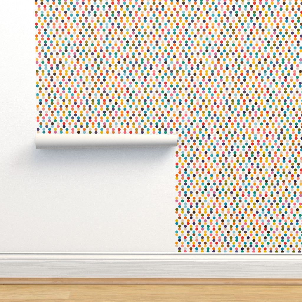 Tiny Colorful Dots Nursery Wallpaper - Wallpaper | Victoria Bright Home - Colorful Modern Wallpaper For Your Home - - bedroom,feminine,kids,modern,multicolor,nursery,office