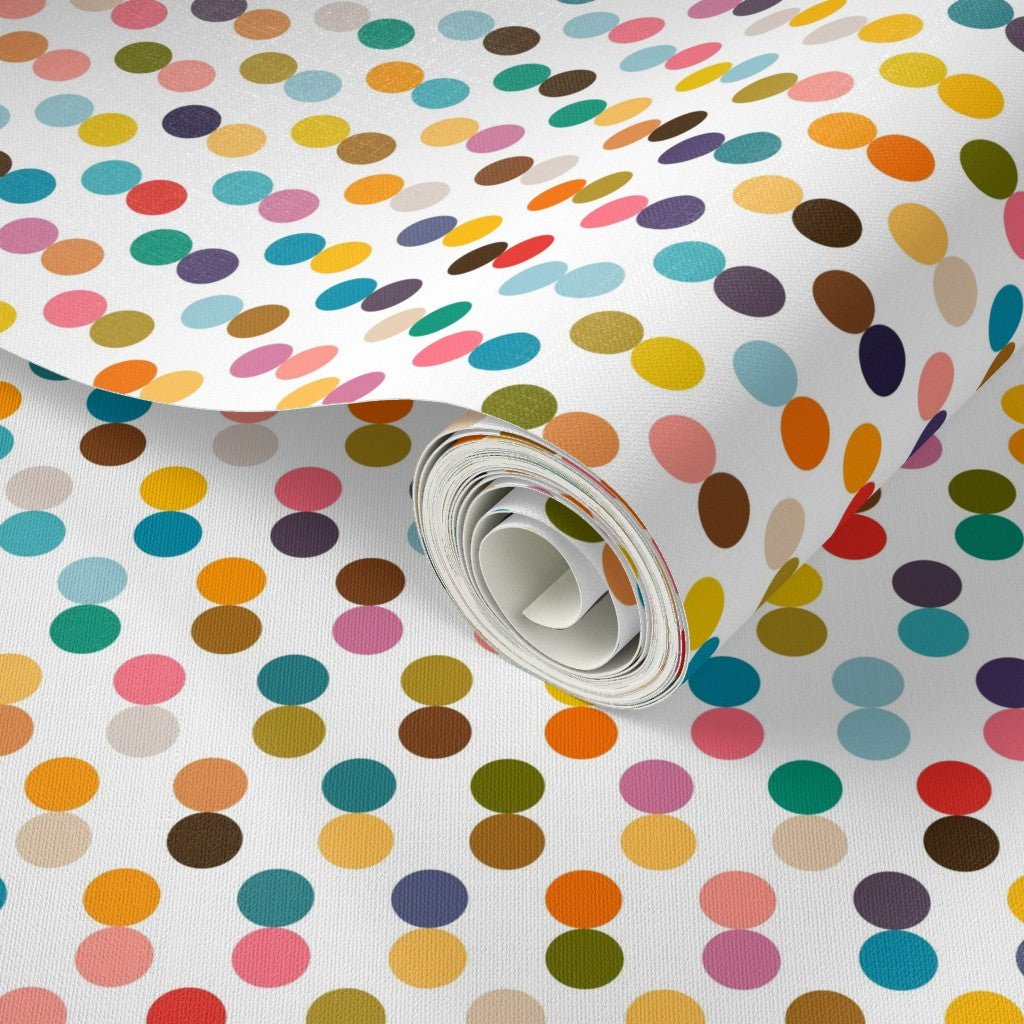 Tiny Colorful Dots Nursery Wallpaper - Wallpaper | Victoria Bright Home - Colorful Modern Wallpaper For Your Home - - bedroom,feminine,kids,modern,multicolor,nursery,office