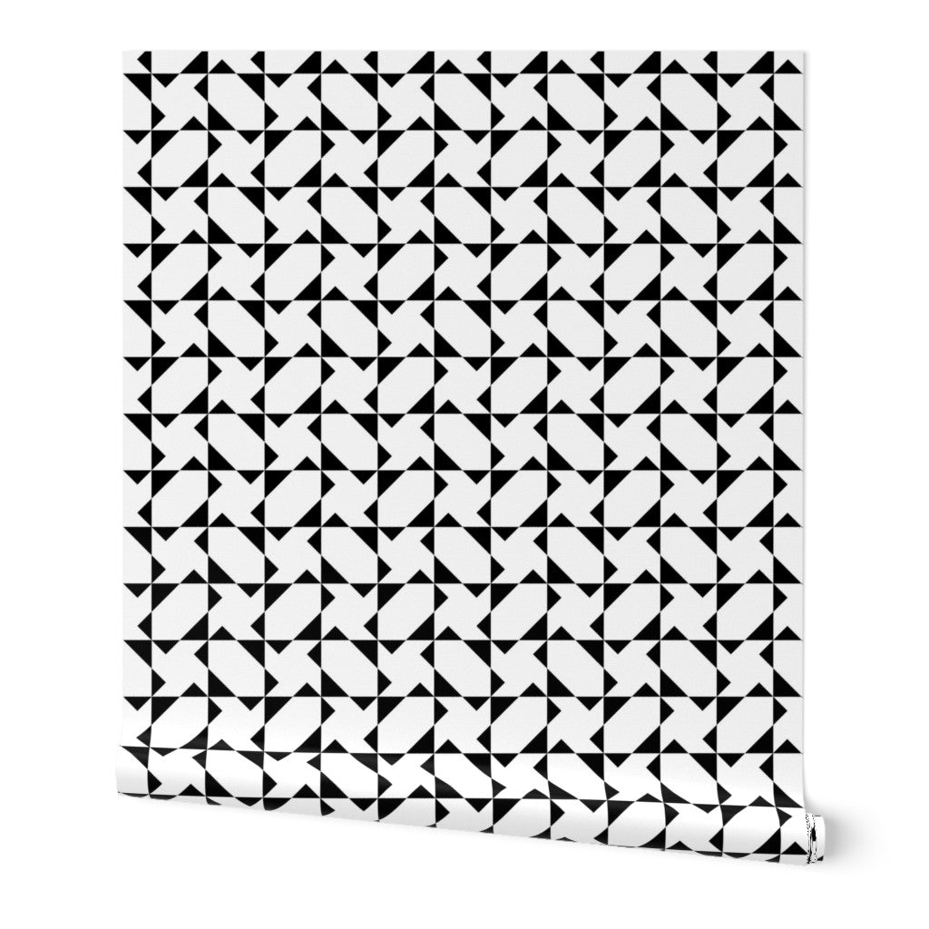 Chasing Charlie Modern Geometric Wallpaper - Wallpaper | Victoria Bright Home - Colorful Modern Wallpaper For Your Home - - bedroom,black,black and white,blue,dining,kitchen,living,modern,office,red,traditional