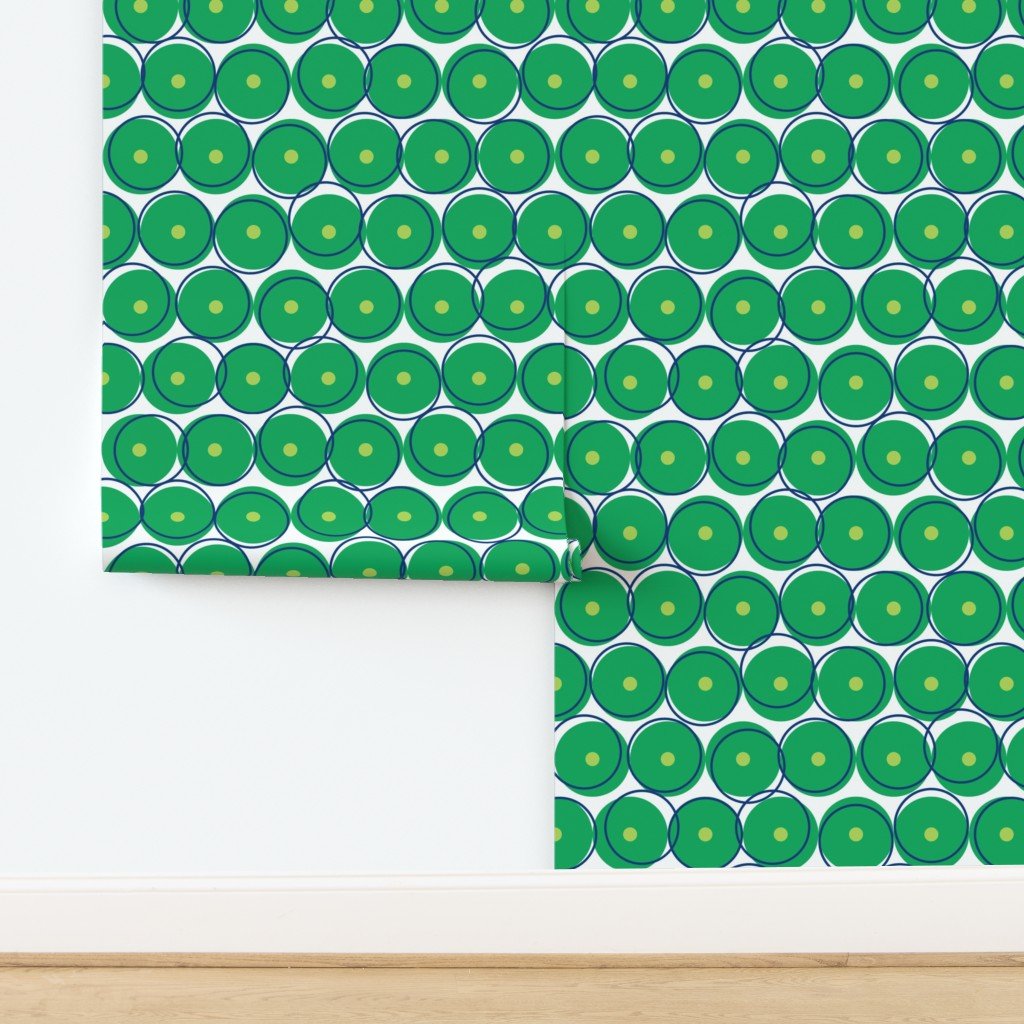 Curly on Cue Bright Green Modern Wallpaper - Wallpaper | Victoria Bright Home - Colorful Modern Wallpaper For Your Home - - blue,dots,green,kids,kitchen,modern