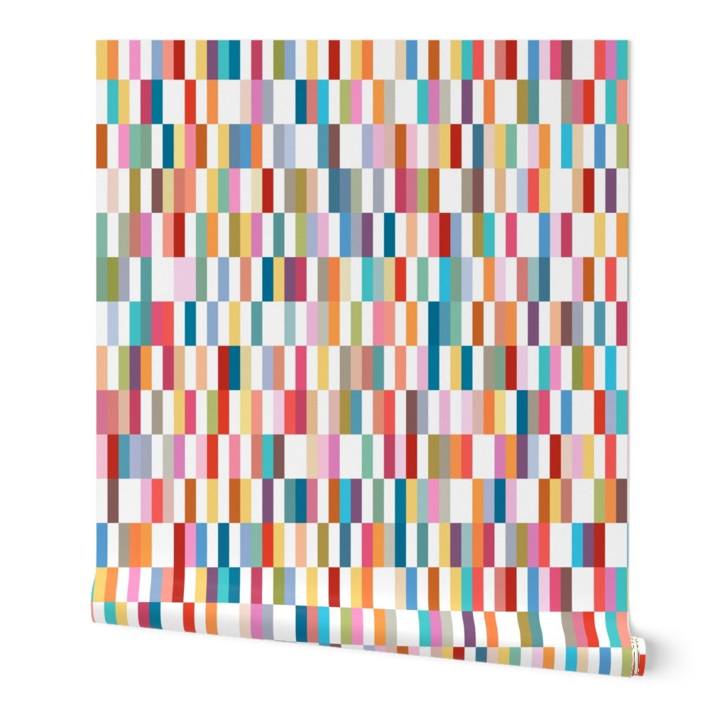 Fiddlestix Modern Geometric Wallpaper for a Colorful Kid&
