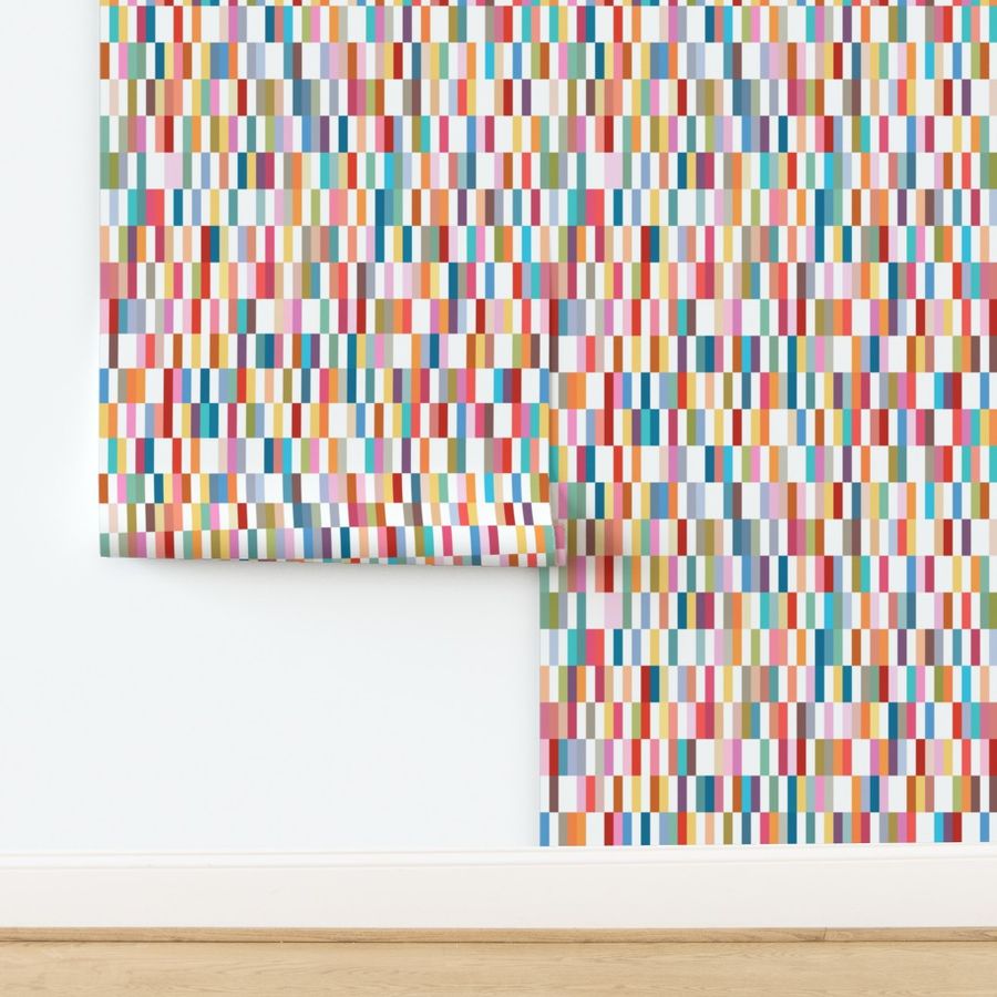 Fiddlestix Modern Geometric Wallpaper for a Colorful Kid&