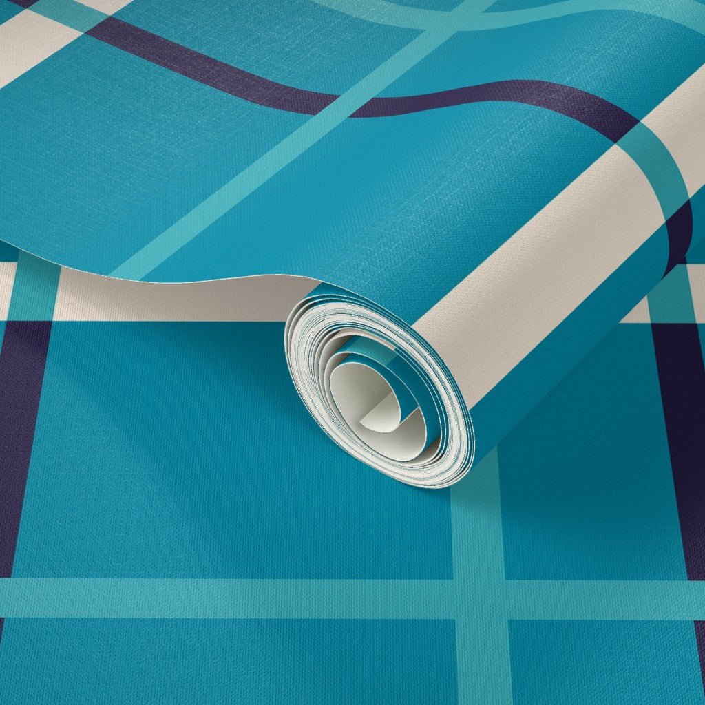 Nordic Plaid Modern Wallpaper for Scandinavian Style - Wallpaper | Victoria Bright Home - Colorful Modern Wallpaper For Your Home - - bedroom,blue,dining,gold,green,kids,living,modern,office,pink,plaid,scandi,scandinavian,yellow