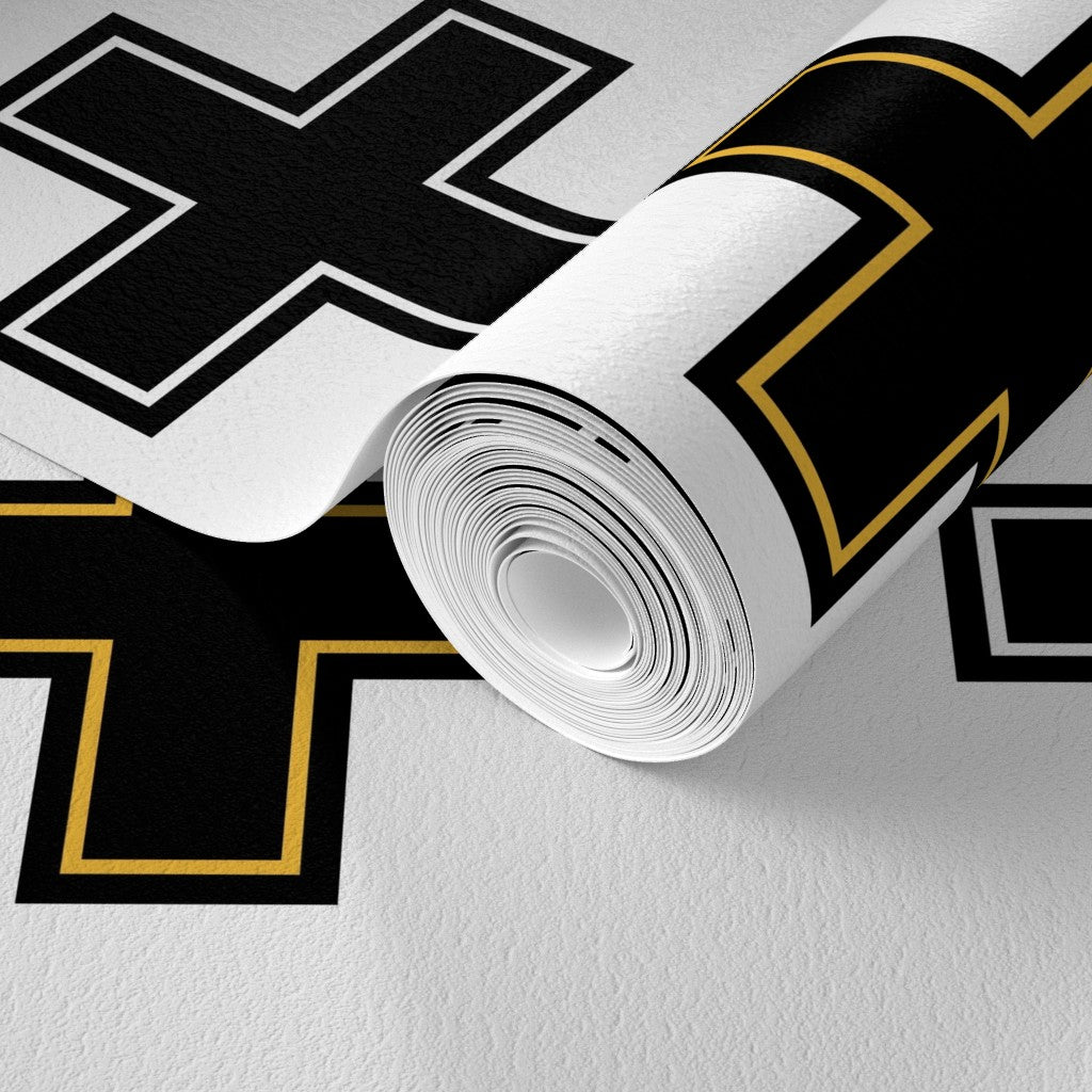 Scandinavian Black and White Bumblebee Crossing Wallpaper Ultra Modern - Wallpaper | Victoria Bright Home - Colorful Modern Wallpaper For Your Home - - black,black and white,living,modern,nursery,office,scandinavian,yellow