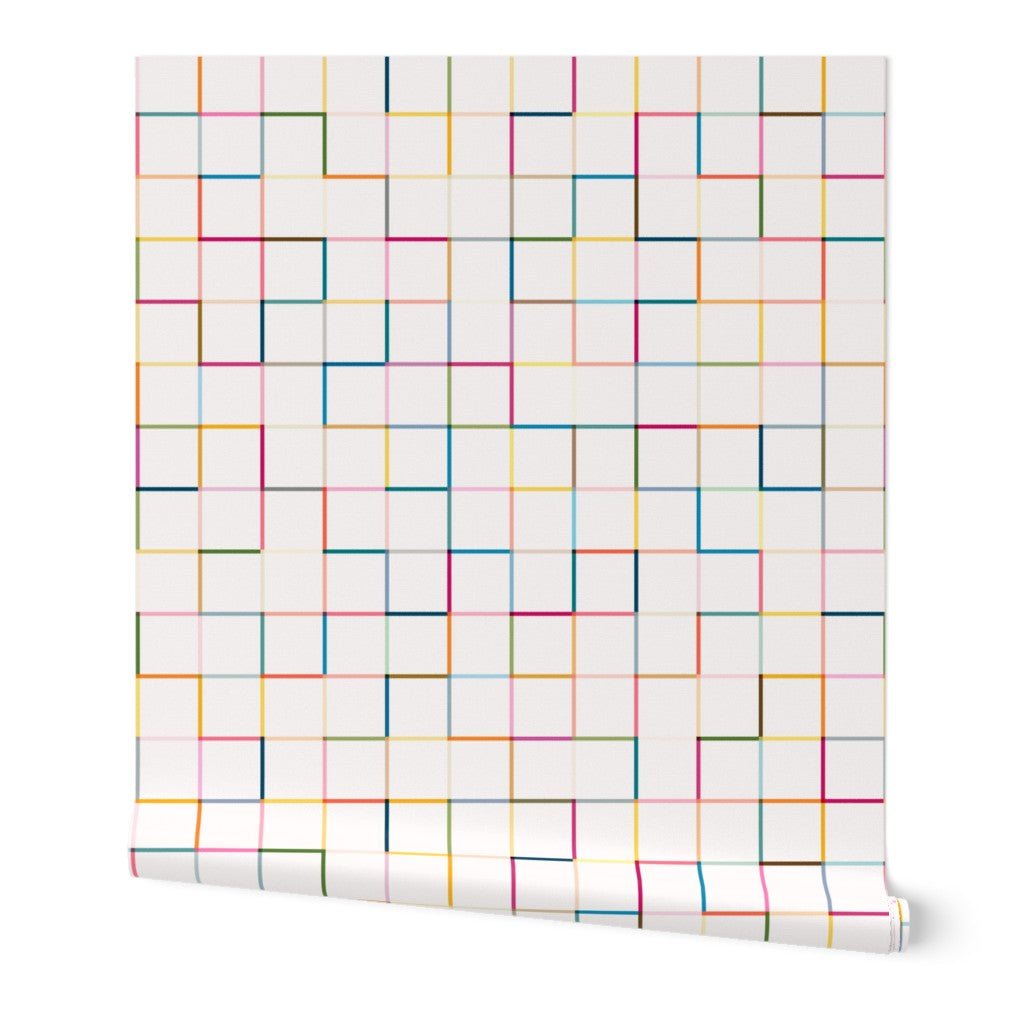 Monkey Bars Modern Geometric Wallpaper for a Fun Kid&