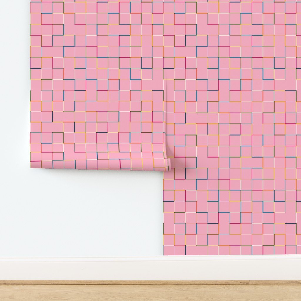 Monkey Bars Modern Geometric Wallpaper for a Fun Kid&