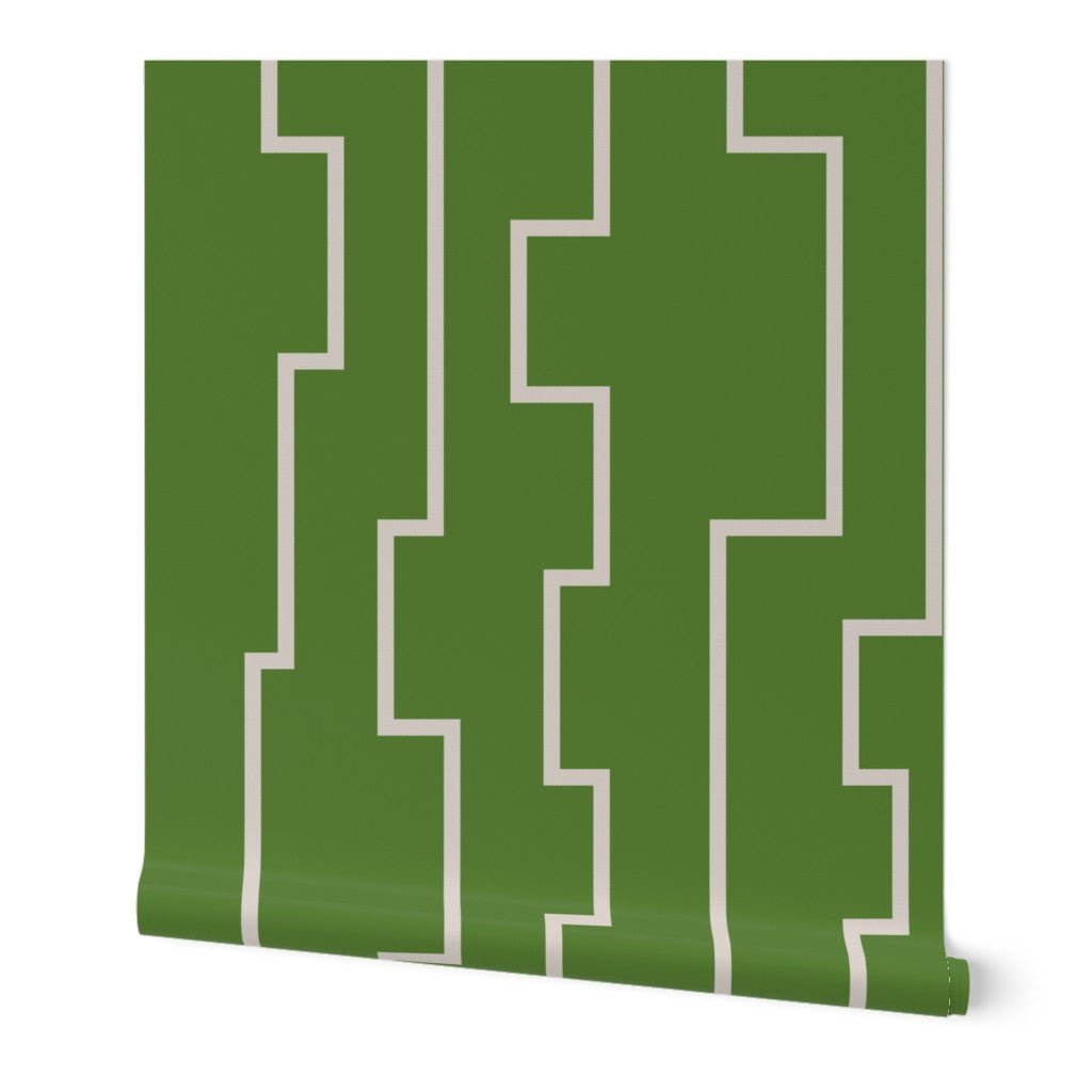 Farmhouse Modern Abstract Stripe Wallpaper in Fresh Colors - Wallpaper | Victoria Bright Home - Colorful Modern Wallpaper For Your Home - Peel and Stick Removeable Sample 11 x 24 inches green modern key - abstract,bedroom,blue,dining,Gray,green,living,modern,office,stripes,turquoise