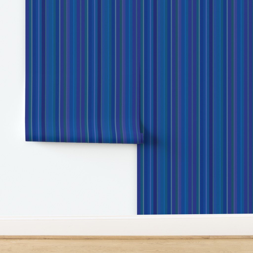 Cabana Blue Striped Wallpaper for a Vibrant Beach Theme - Wallpaper | Victoria Bright Home - Colorful Modern Wallpaper For Your Home - - bedroom,blue,dining,kids,office,stripes,traditional