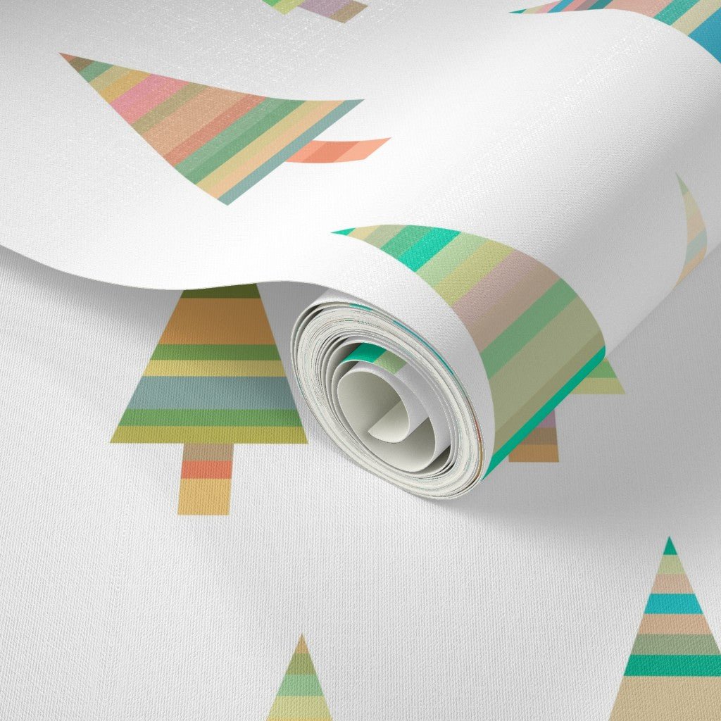 Woodland Folk Modern Wallpaper for the Nursery or a Child&