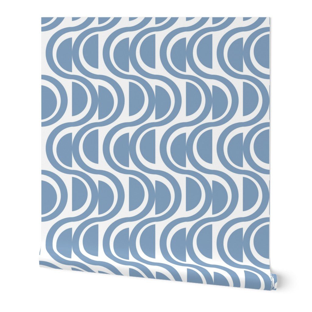 Waves Abstract Stripe Modern Wallpaper - Wallpaper | Victoria Bright Home - Colorful Modern Wallpaper For Your Home - - abstract,bedroom,black,black and white,blue,dining,Gray,green,kids,kitchen,modern,nursery,office,pink