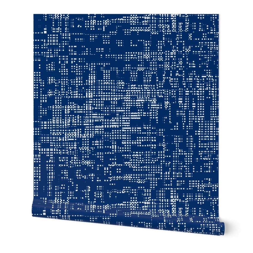 City Lights Abstract Modern Wallpaper for and Urban Loft Feel - Wallpaper | Victoria Bright Home - Colorful Modern Wallpaper For Your Home - Peel and Stick Removeable Sample 11 x 24 inches blue royal city lights - abstract,black,black and white,blue,dining,Gray,green,kitchen,modern,office,orange,pink