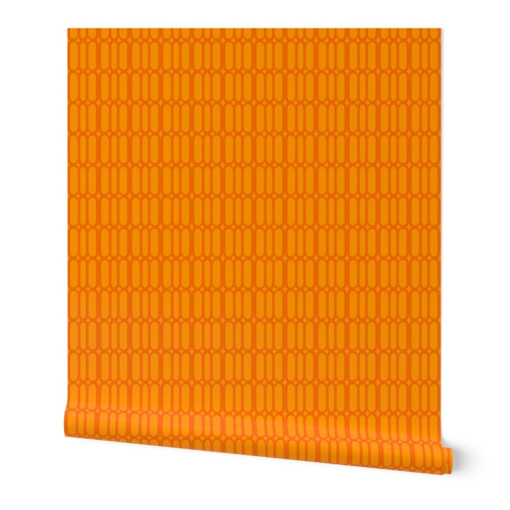 eClaire Mid Century Modern Wallpaper - Wallpaper | Victoria Bright Home - Colorful Modern Wallpaper For Your Home - Peel and Stick Removeable Sample 11 x 24 inches orange eclaire - abstract,black,black and white,blue,dining,kids,kitchen,mid century,modern,orange,retro,sixties wallpaper