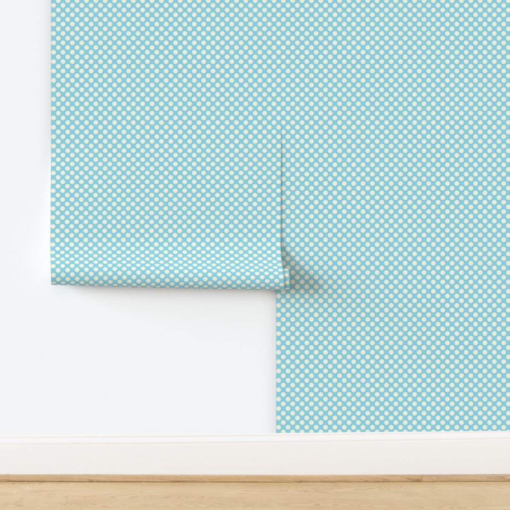 Modernist Mini Dot Wallpaper in Nostalgic Colors for Mid Century Modern Decor - Wallpaper | Victoria Bright Home - Colorful Modern Wallpaper For Your Home - - bedroom,blue,dining,dots,feminine,green,kids,kitchen,mid century,modern,nursery,office,red,retro,sixties,yellow