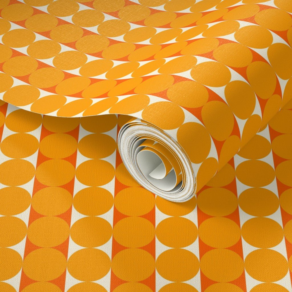 Abacus Retro Striped Dot Wallpaper in Ten Nostalgic Colors - Wallpaper | Victoria Bright Home - Colorful Modern Wallpaper For Your Home - - bedroom,blue,dining,dots,green,kids,kitchen,living,mid century,modern,nursery,office,orange,pink,purple,red,retro,stripes,turquoise,yellow