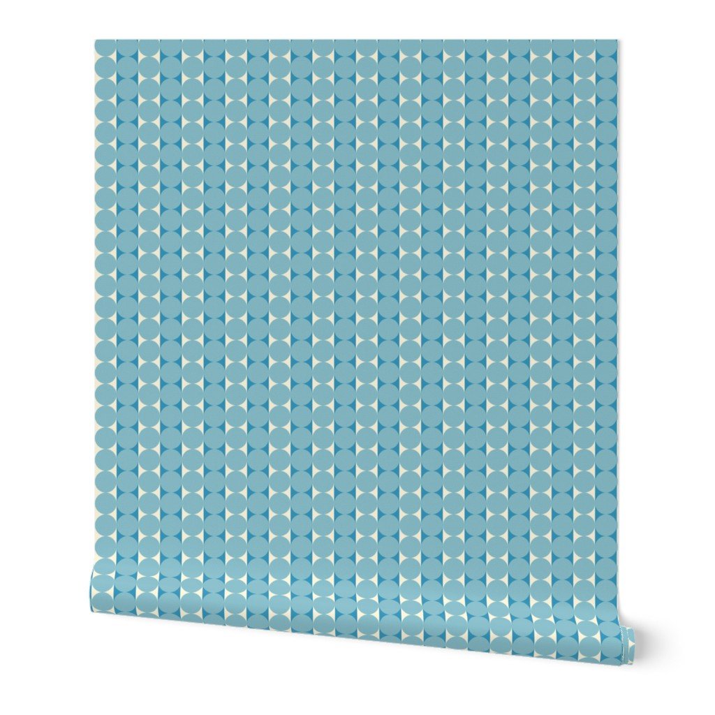 Abacus Retro Striped Dot Wallpaper in Ten Nostalgic Colors - Wallpaper | Victoria Bright Home - Colorful Modern Wallpaper For Your Home - - bedroom,blue,dining,dots,green,kids,kitchen,living,mid century,modern,nursery,office,orange,pink,purple,red,retro,stripes,turquoise,yellow