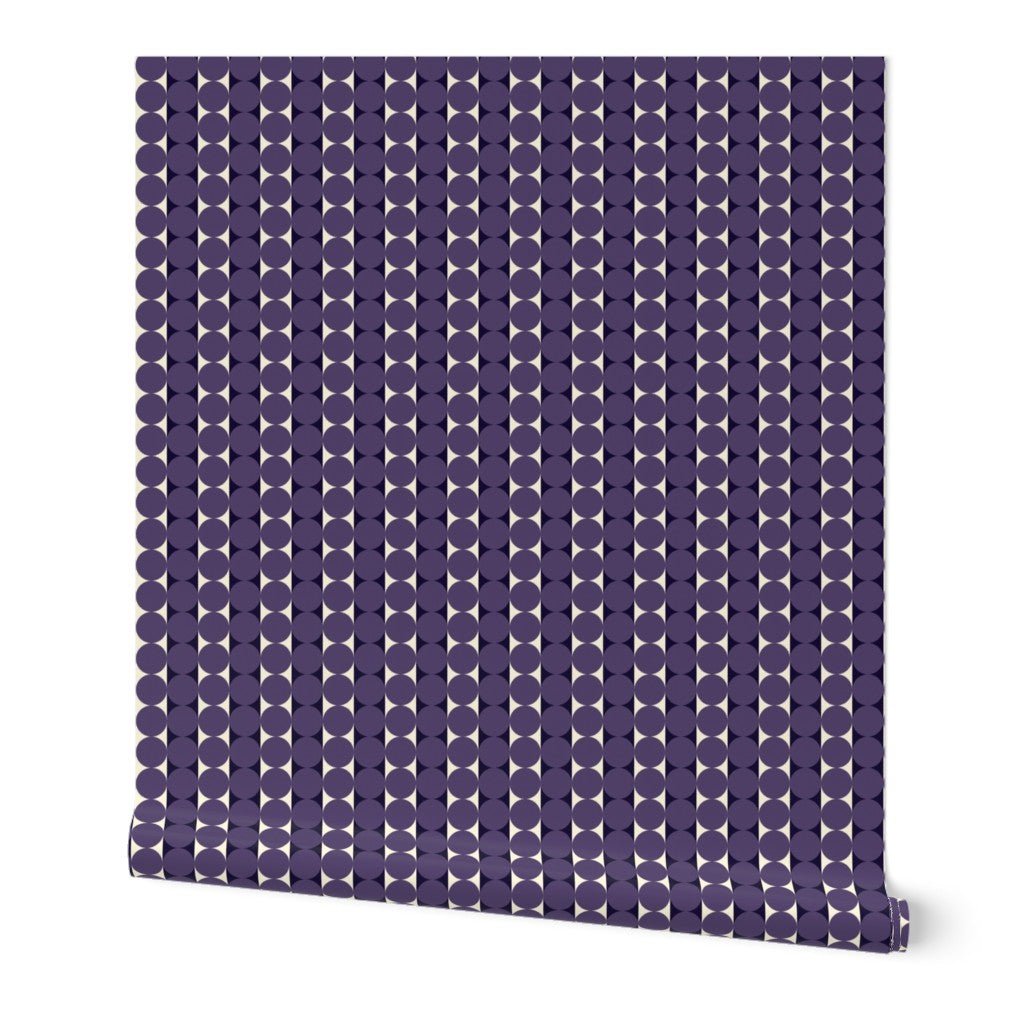 Abacus Retro Striped Dot Wallpaper in Ten Nostalgic Colors - Wallpaper | Victoria Bright Home - Colorful Modern Wallpaper For Your Home - - bedroom,blue,dining,dots,green,kids,kitchen,living,mid century,modern,nursery,office,orange,pink,purple,red,retro,stripes,turquoise,yellow