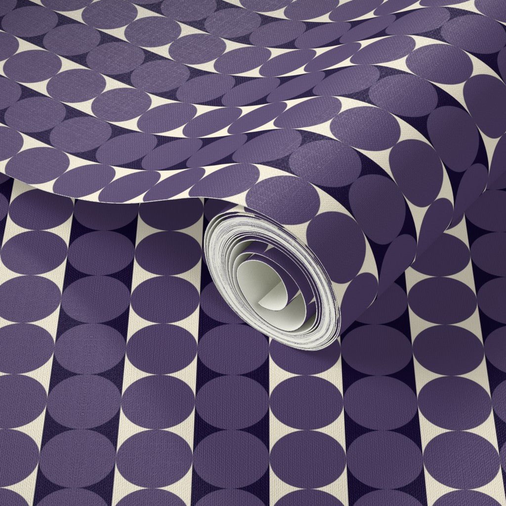 Abacus Retro Striped Dot Wallpaper in Ten Nostalgic Colors - Wallpaper | Victoria Bright Home - Colorful Modern Wallpaper For Your Home - - bedroom,blue,dining,dots,green,kids,kitchen,living,mid century,modern,nursery,office,orange,pink,purple,red,retro,stripes,turquoise,yellow