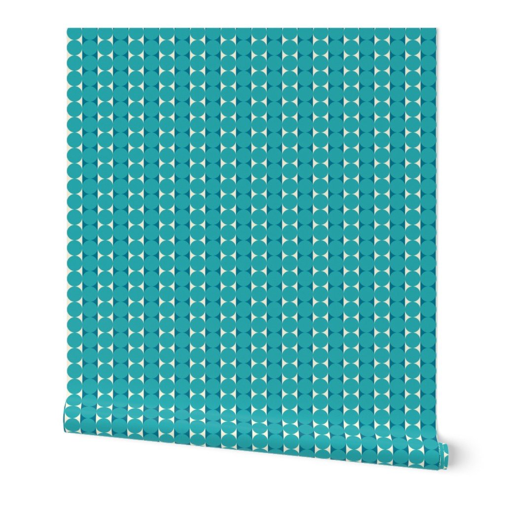 Abacus Retro Striped Dot Wallpaper in Ten Nostalgic Colors - Wallpaper | Victoria Bright Home - Colorful Modern Wallpaper For Your Home - - bedroom,blue,dining,dots,green,kids,kitchen,living,mid century,modern,nursery,office,orange,pink,purple,red,retro,stripes,turquoise,yellow