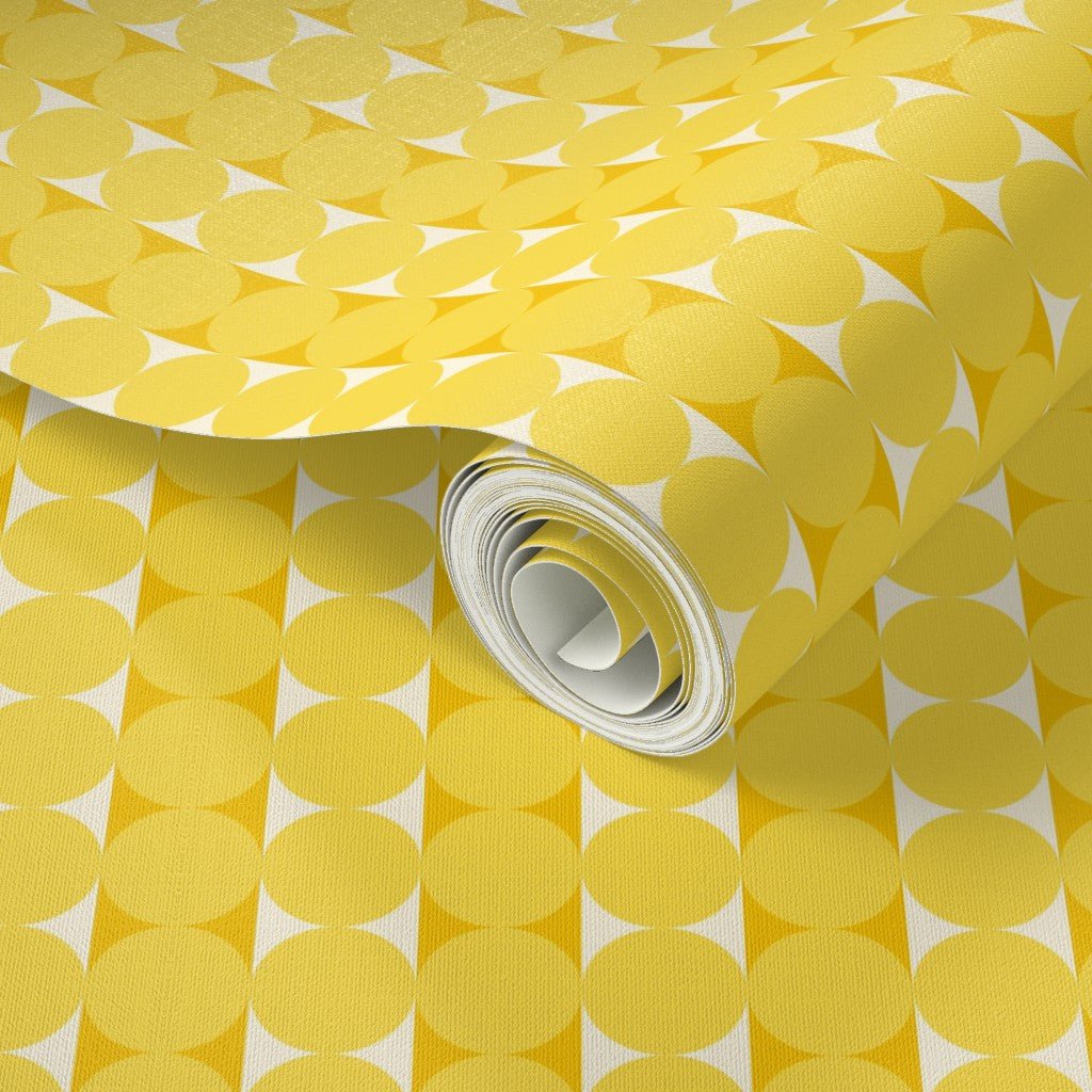 Abacus Retro Striped Dot Wallpaper in Ten Nostalgic Colors - Wallpaper | Victoria Bright Home - Colorful Modern Wallpaper For Your Home - - bedroom,blue,dining,dots,green,kids,kitchen,living,mid century,modern,nursery,office,orange,pink,purple,red,retro,stripes,turquoise,yellow