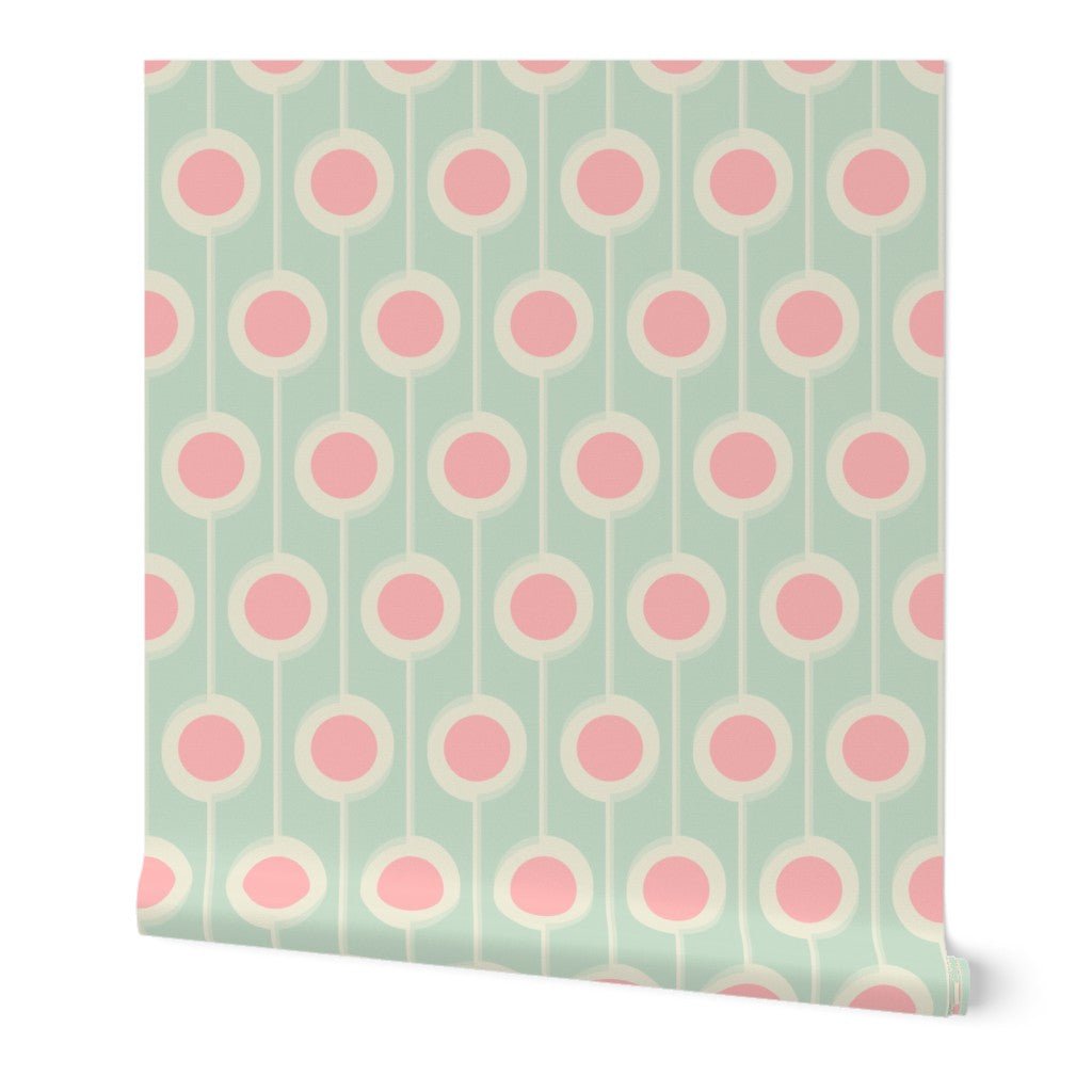 Modernist Floral Wallpaper for Nursery and Kids Room