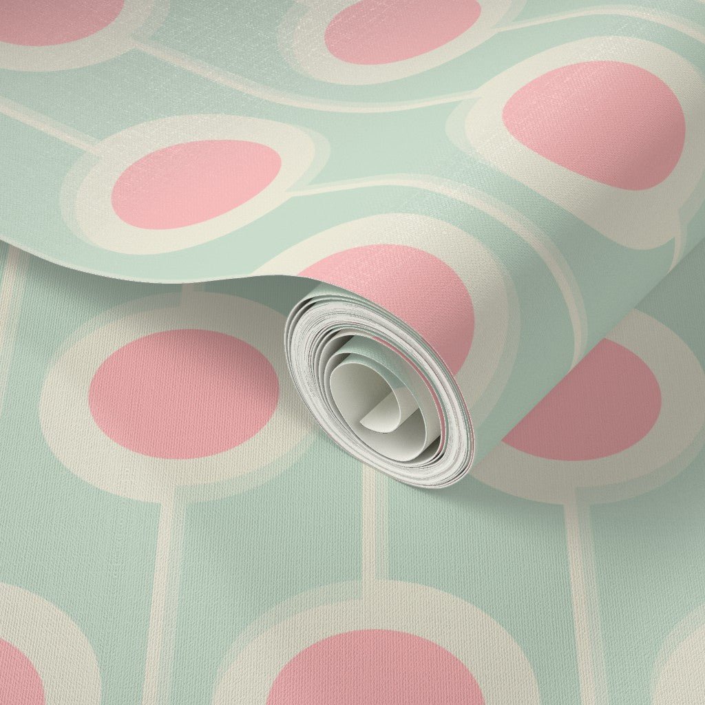 Modernist Floral Wallpaper for Nursery and Kids Room