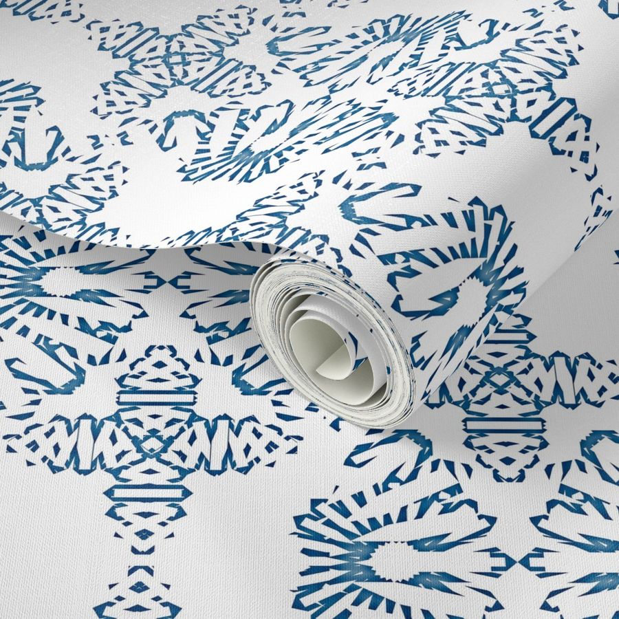 Blue Damask Wallpaper for a Vintage or Traditional Look