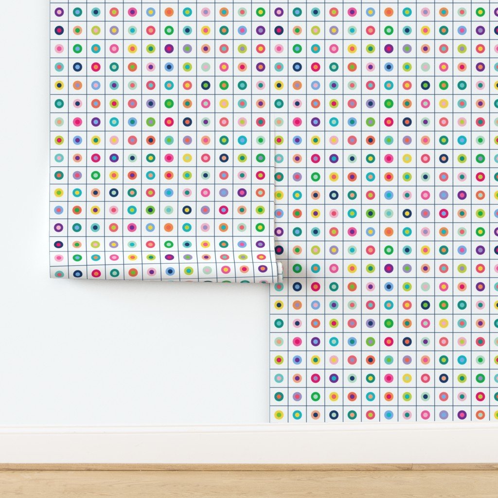 Pop Art Wallpaper - Retro Colorful Circles & Geometric Design | Victoria Bright Home