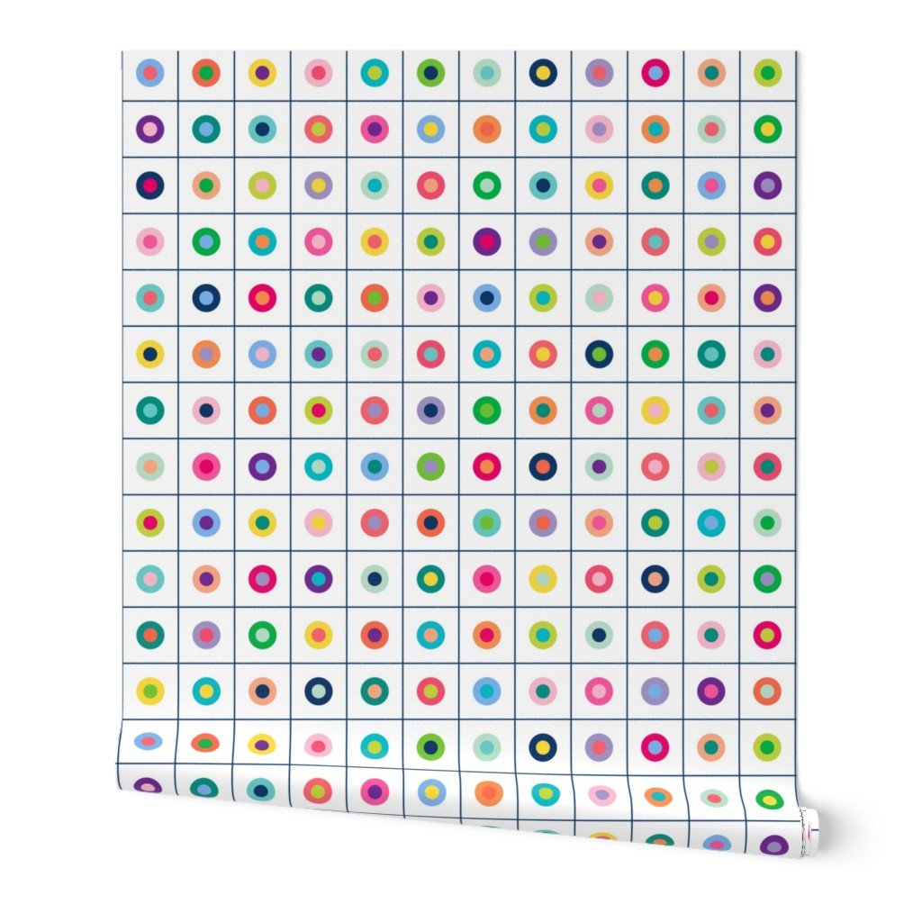 Pop Art Wallpaper - Retro Colorful Circles & Geometric Design | Victoria Bright Home