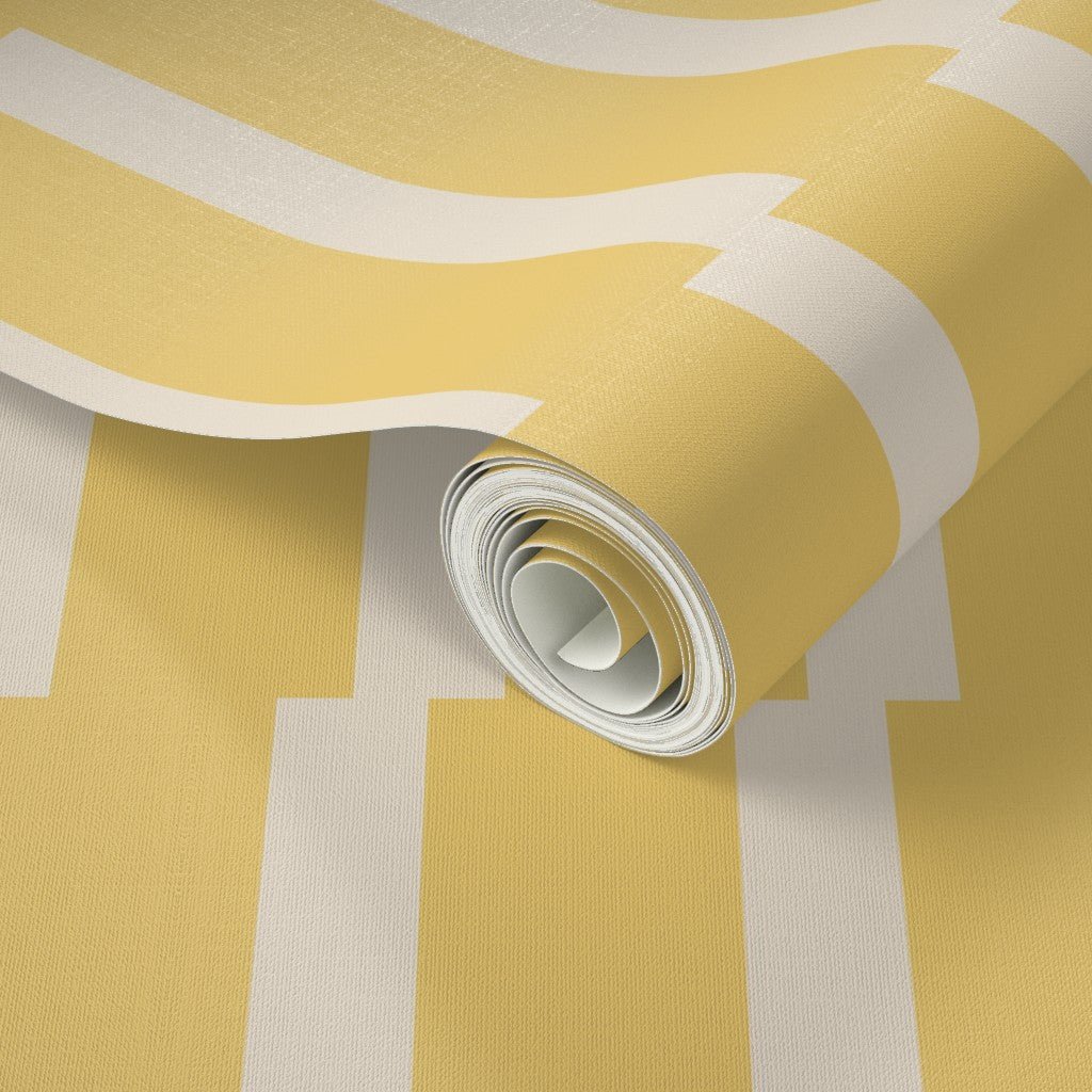 Joshua Tree Desert Oasis Wallpaper - Retro Minimalist Stripe in 5 Calming Colors