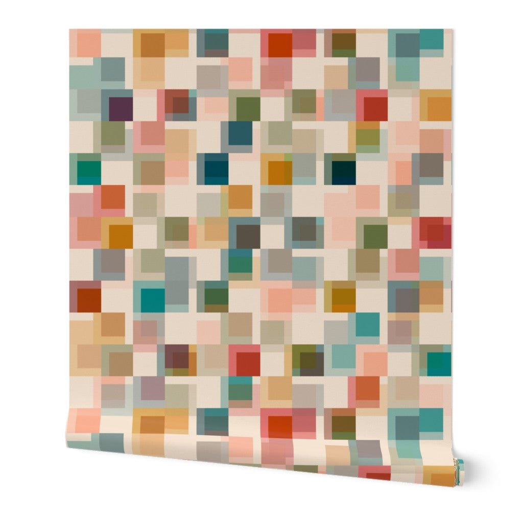 Madge Mid-Century Modern Wallpaper - Retro Geometric Pattern | Victoria Bright Home