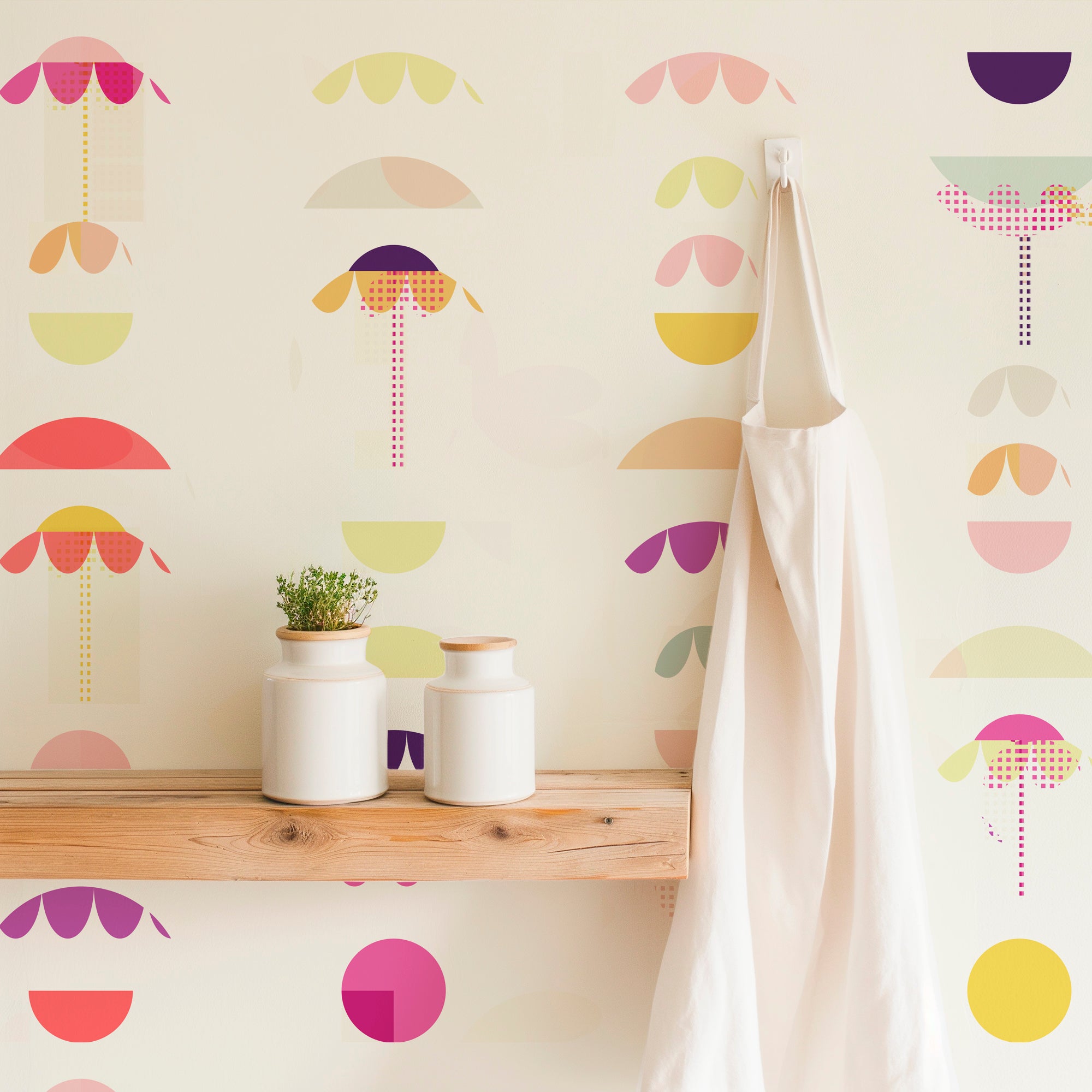 Scandinavian Floral Wallpaper for a Whimsical Nursery