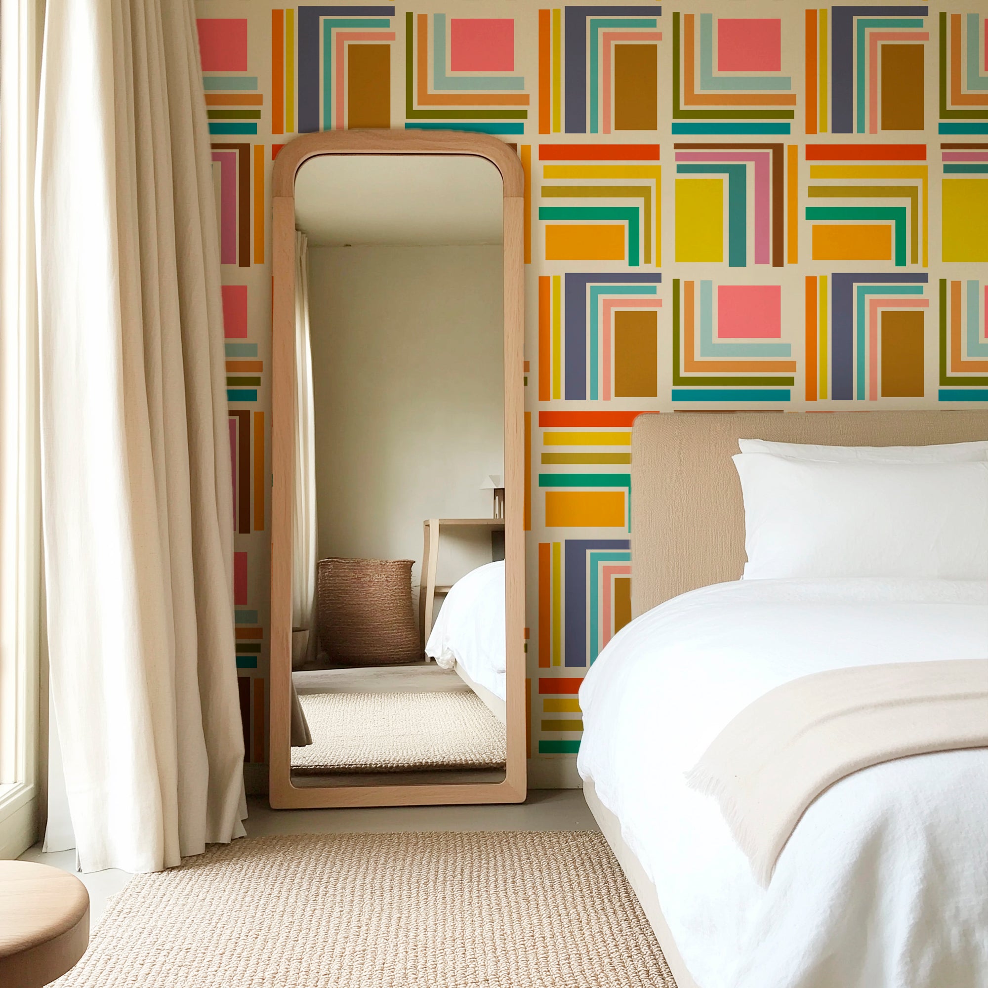 Off The Cuff Retro Wallpaper For Bold Sixties Flavor - Wallpaper | Victoria Bright Home - Colorful Modern Wallpaper For Your Home - - bedroom,dining,living,mid century,modern,multicolor,office,retro,sixties