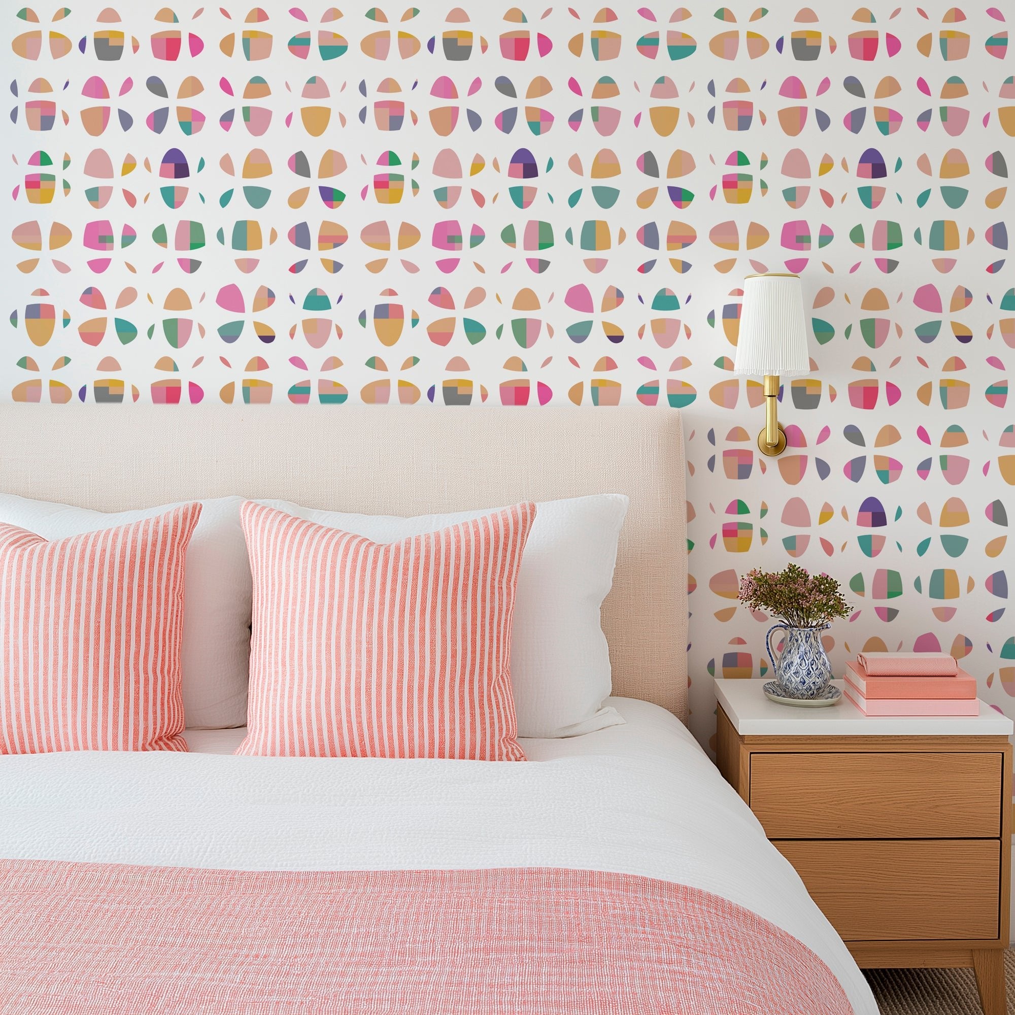 Abstract Butterfly Wallpaper for Nursery Kids and Nature Lovers - Wallpaper | Victoria Bright Home - Colorful Modern Wallpaper For Your Home - - abstract,animal,bedroom,kids,modern,multicolor,nursery,scandinavian