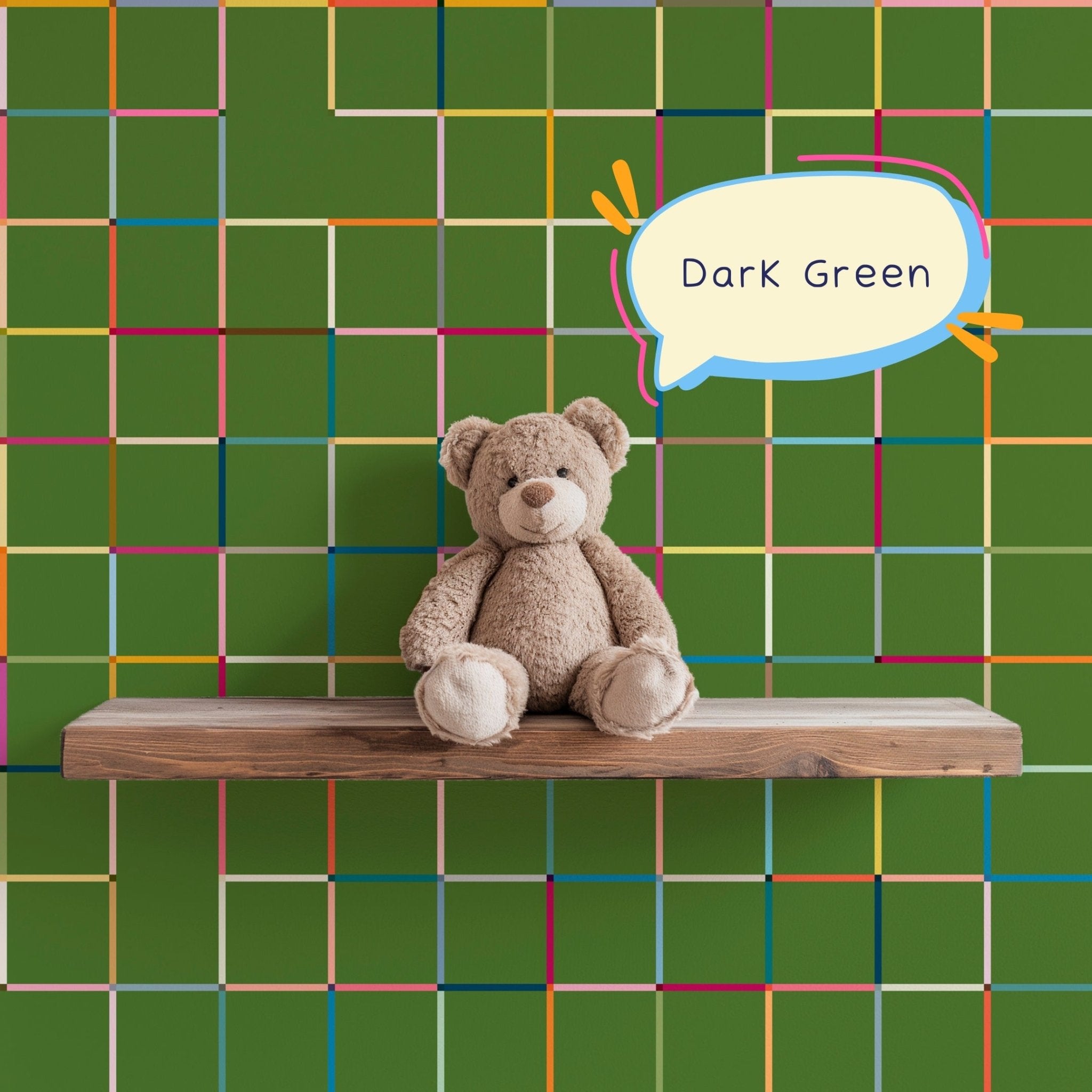 Monkey Bars Modern Geometric Wallpaper for a Fun Kid&