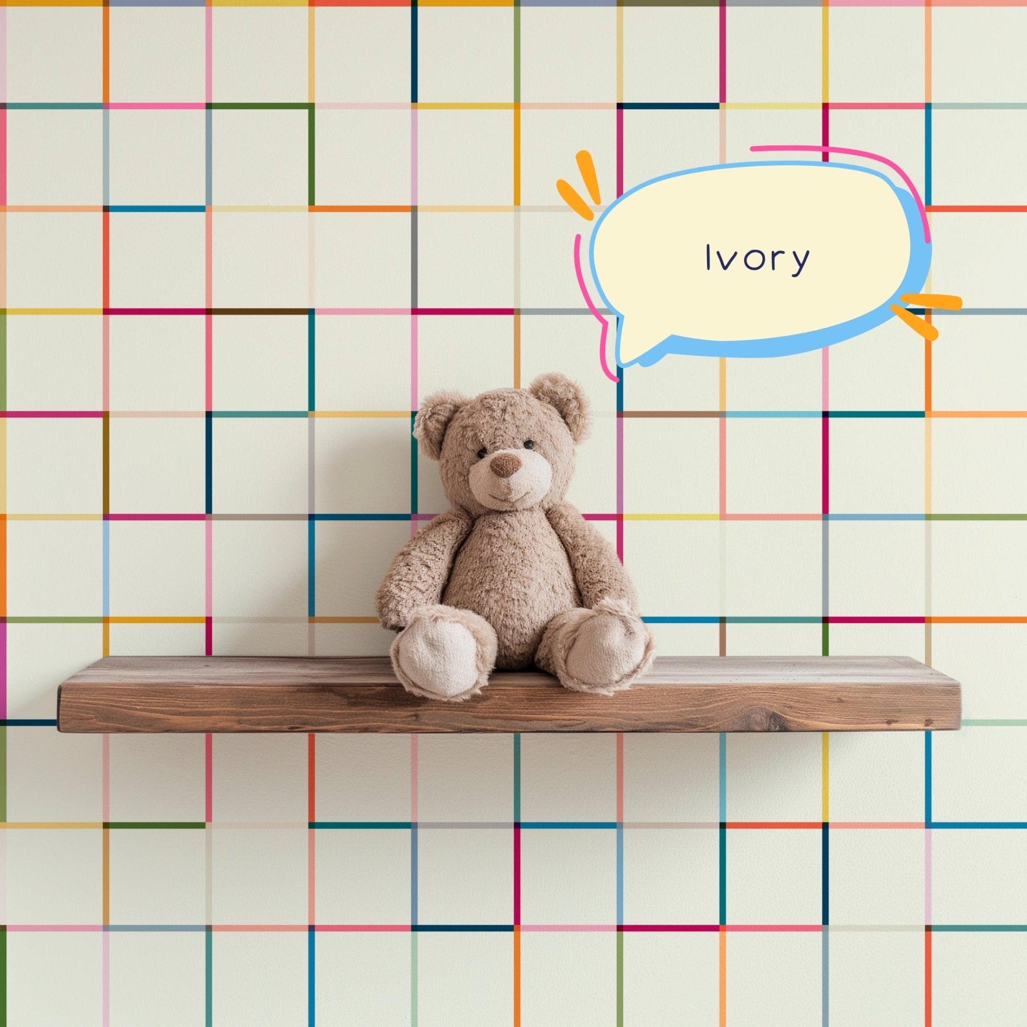 Monkey Bars Modern Geometric Wallpaper for a Fun Kid&