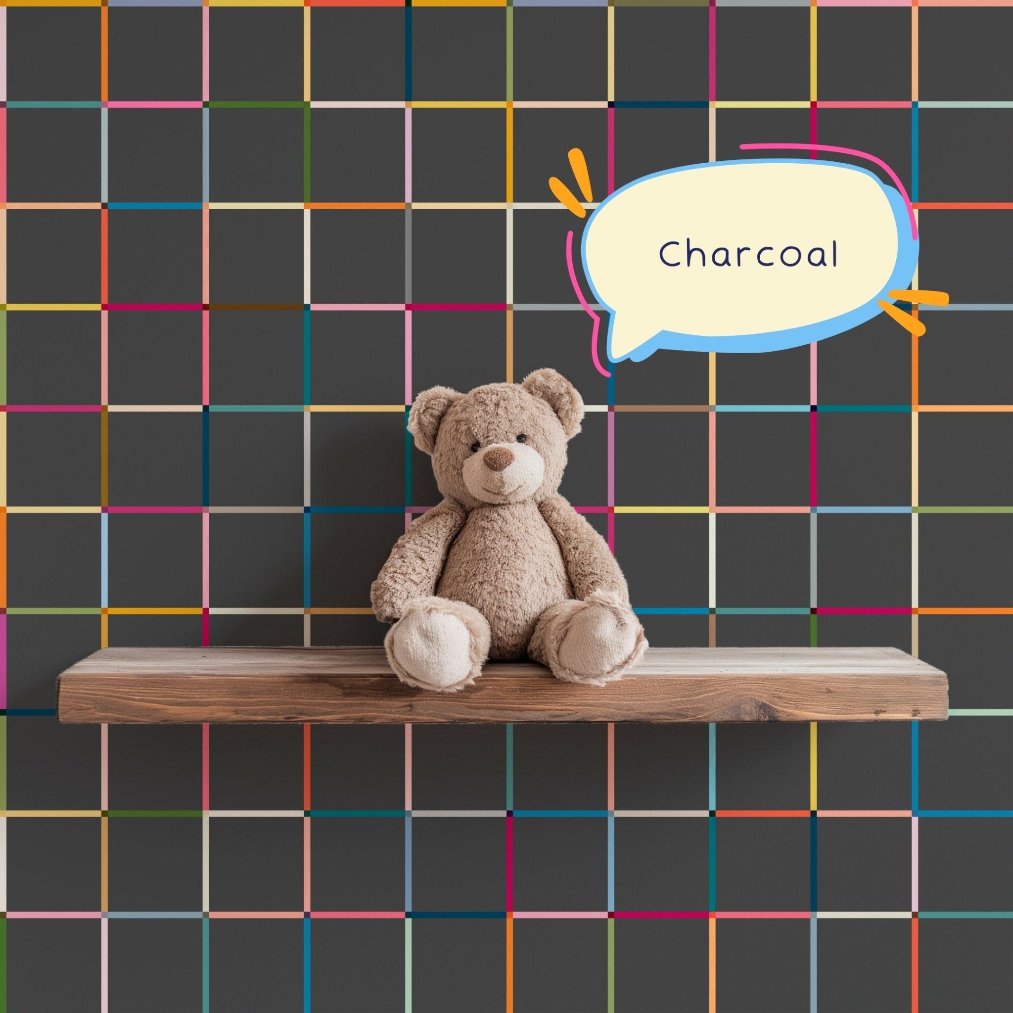 Monkey Bars Modern Geometric Wallpaper for a Fun Kid&