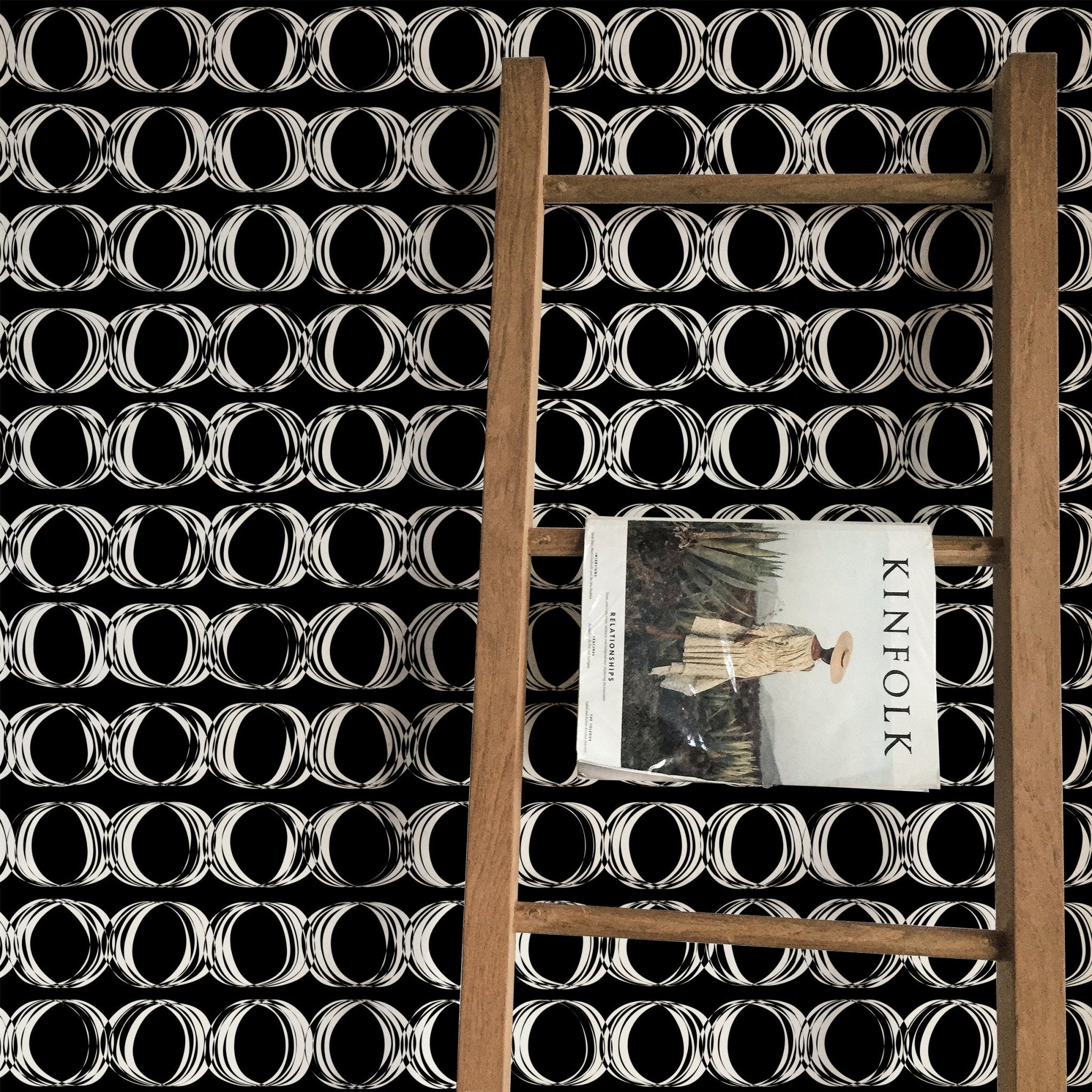 Messy Modern Abstract Circular Black and White Wallpaper - Wallpaper | Victoria Bright Home - Colorful Modern Wallpaper For Your Home - - abstract,bedroom,black,black and white,dining,living,modern,office