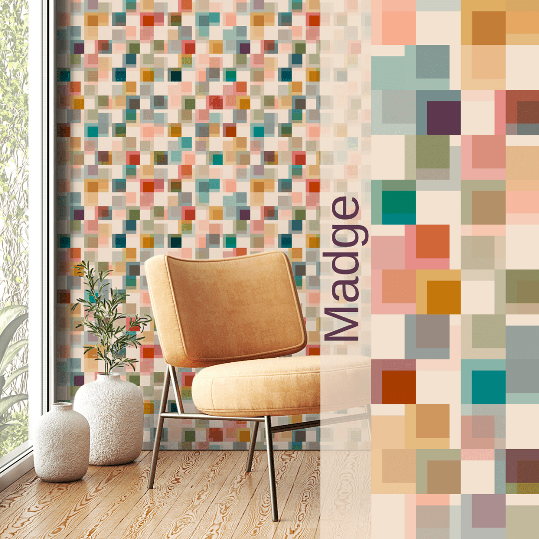 Madge Mid-Century Modern Wallpaper - Retro Geometric Pattern | Victoria Bright Home