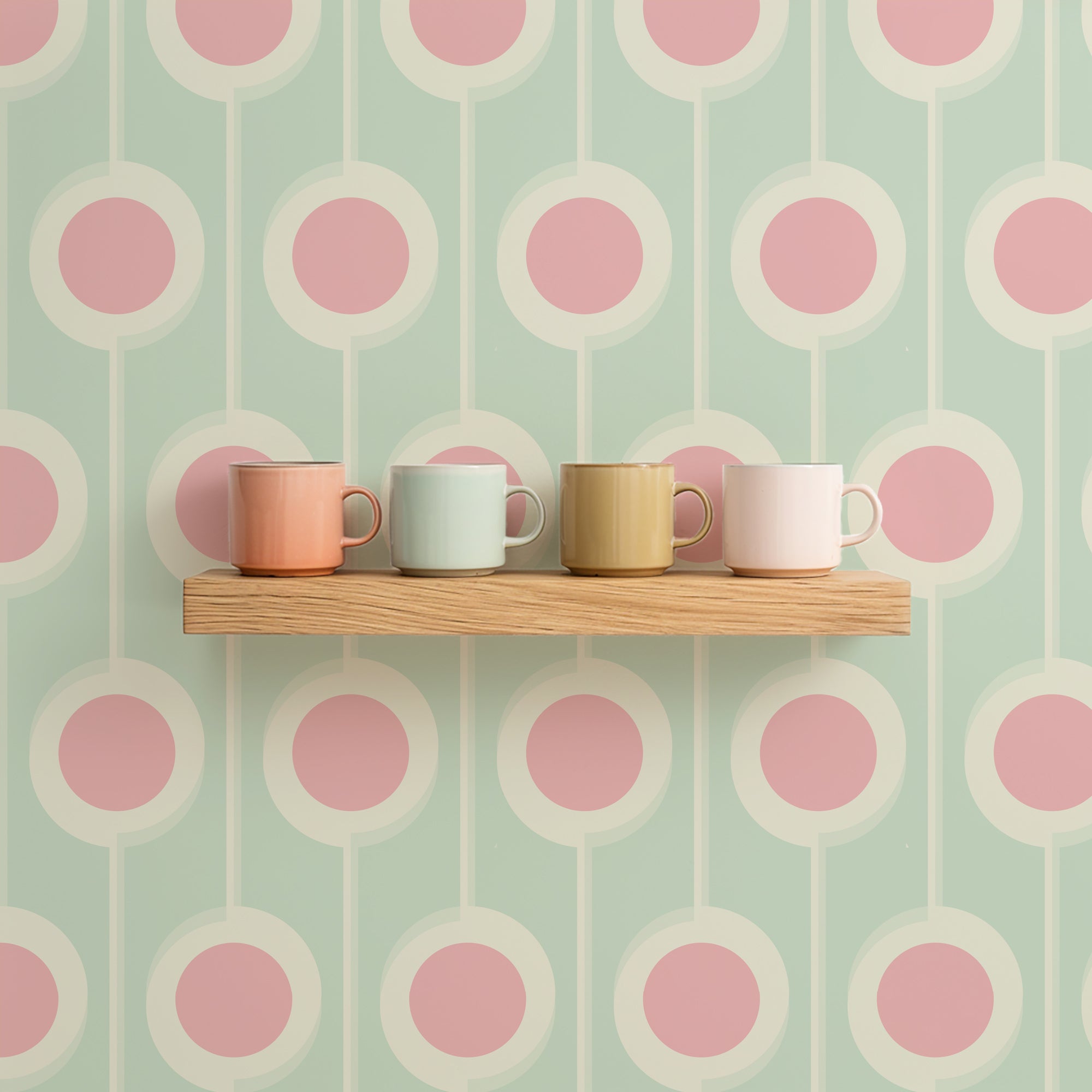 Modernist Floral Wallpaper for Nursery and Kids Room