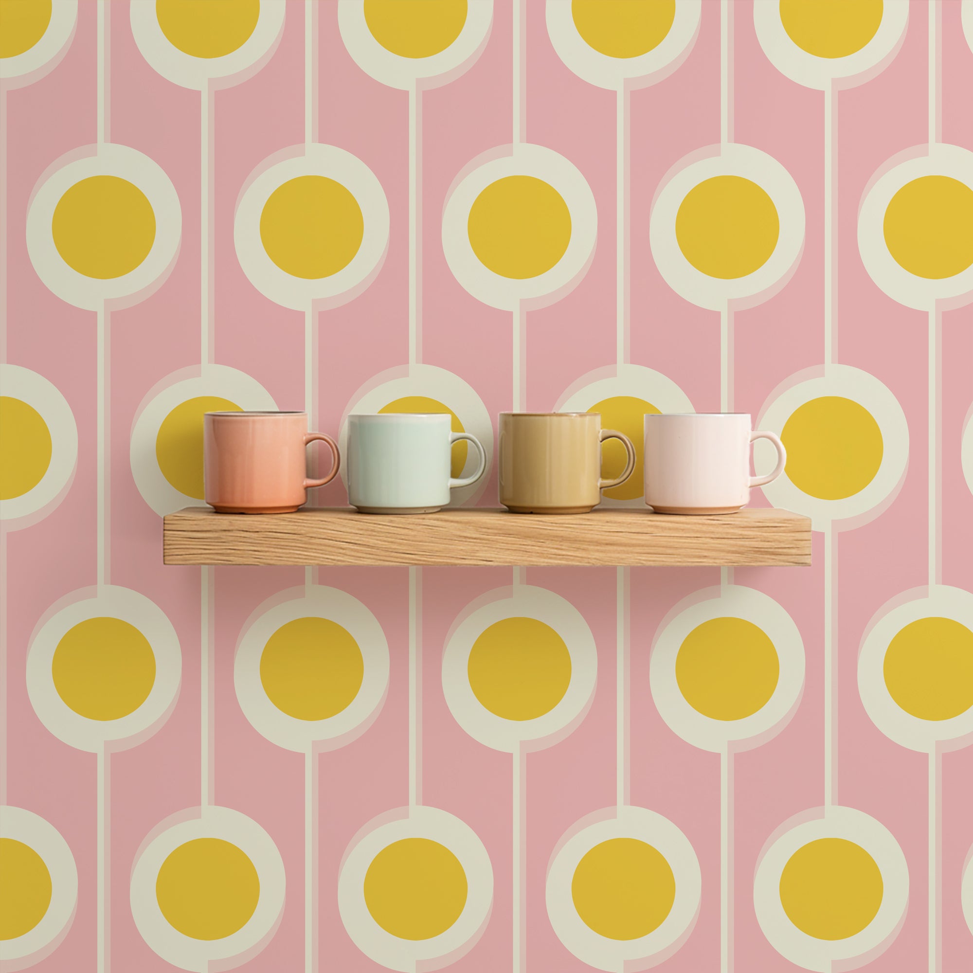 Modernist Floral Wallpaper for Nursery and Kids Room