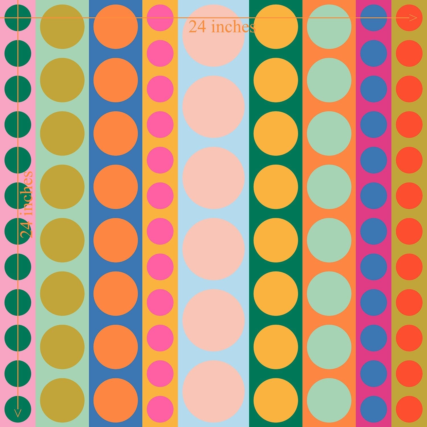 Penny Colofrul Striped Wallpaper for a Modern Sixties Style - Wallpaper | Victoria Bright Home - Colorful Modern Wallpaper For Your Home - - dining,dots,kids,kitchen,modern,multicolor,nursery,retro,stripes