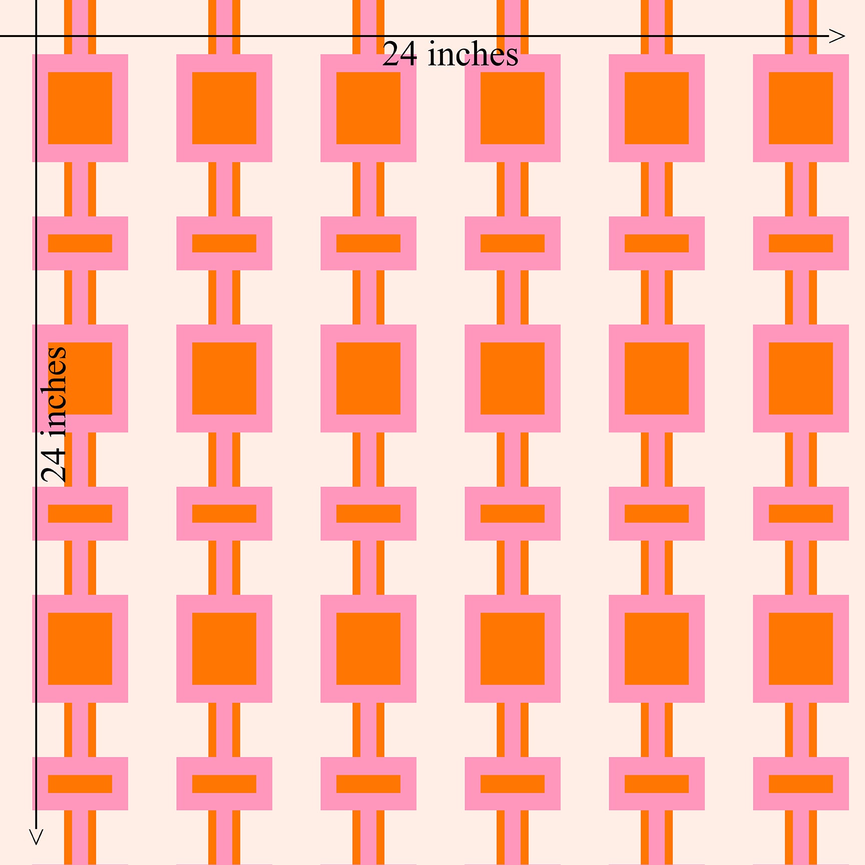 Diva Pink and Orange Retro Modern Wallpaper for a Sixties Style Aesthetic - Wallpaper | Victoria Bright Home - Colorful Modern Wallpaper For Your Home - - bedroom,feminine,kitchen,modern,nursery,orange,pink,retro,sixties